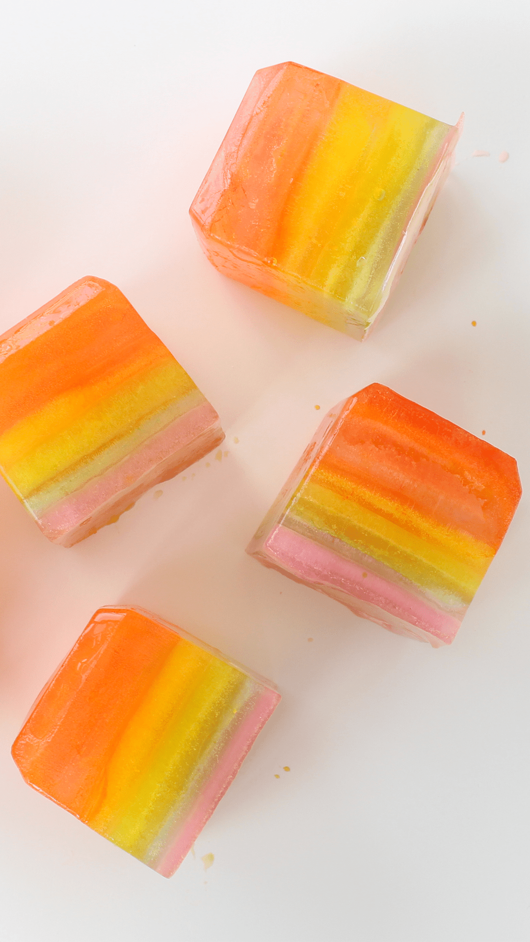 Rainbow Fruit Ice Cubes + Tips For Making Clear Ice - Vega Recepten