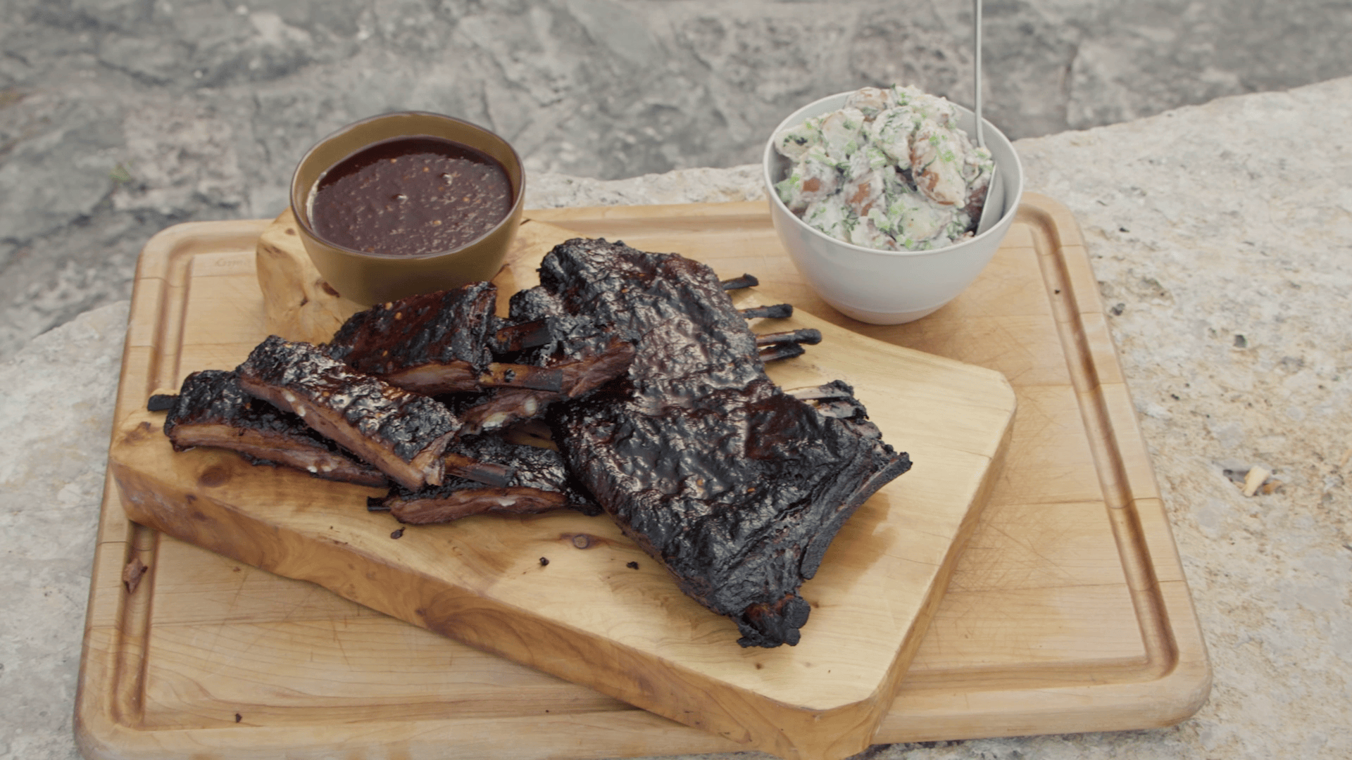 Millhog Ribs Smoked Wild Hog Ribs with Classic Potato Salad | Tastemade