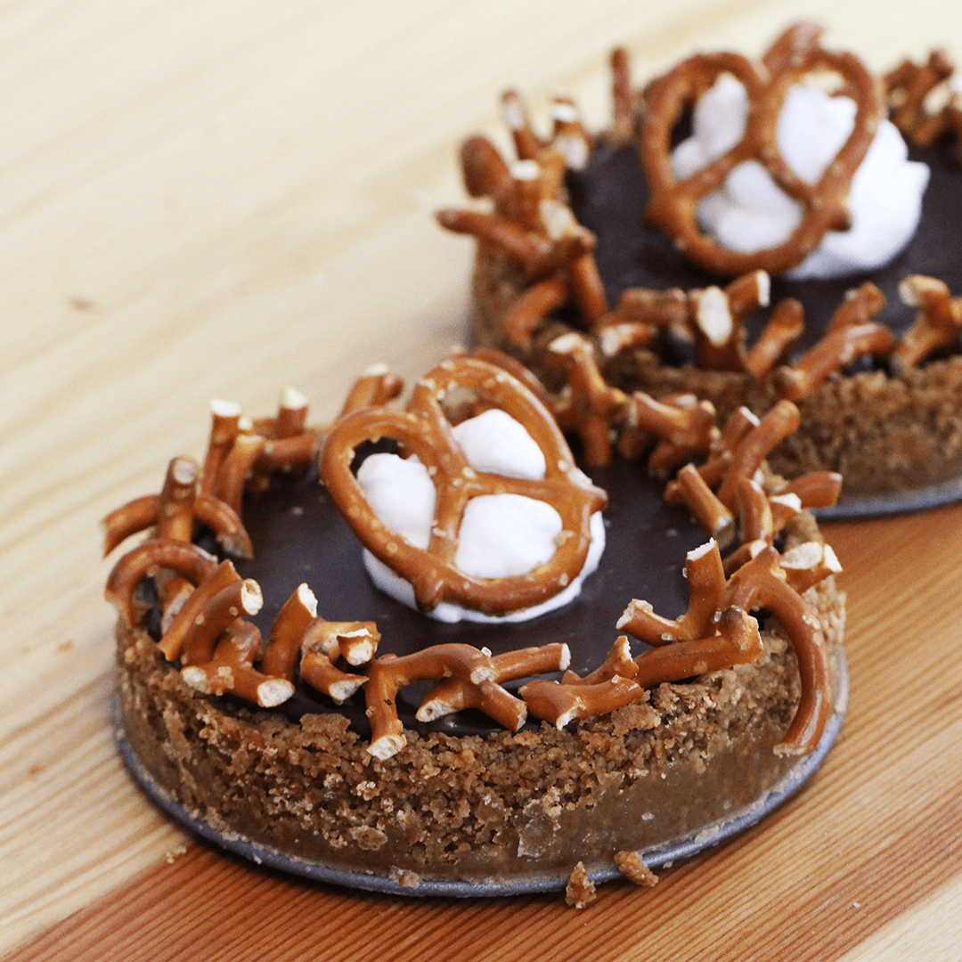 Salted Pretzel Chocolate Tart