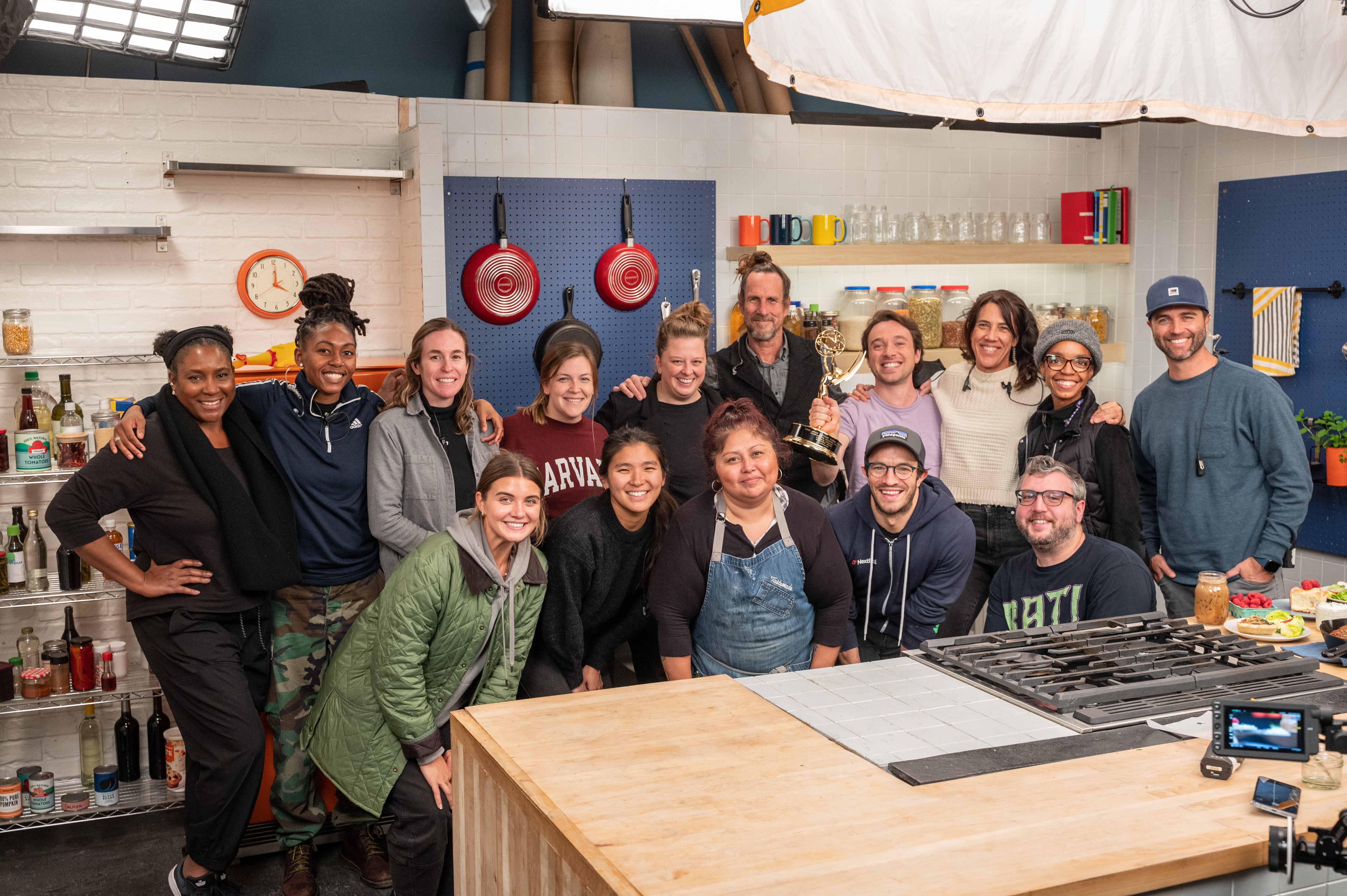 The Struggle Meals cast and crew on set, Season 8.